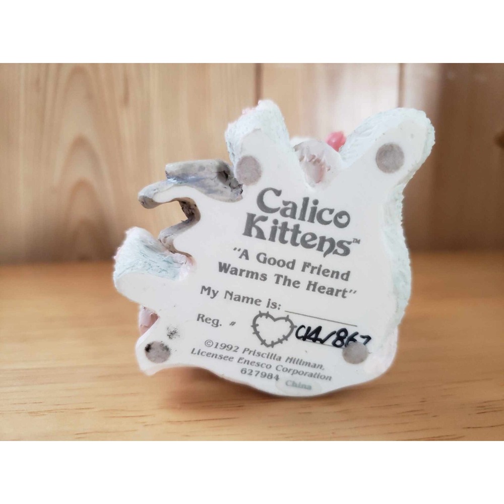 Enesco Calico Kittens C14/867 Figurine – A Good Friend Warms the Heart 2.75" - Picture 5 of 6
